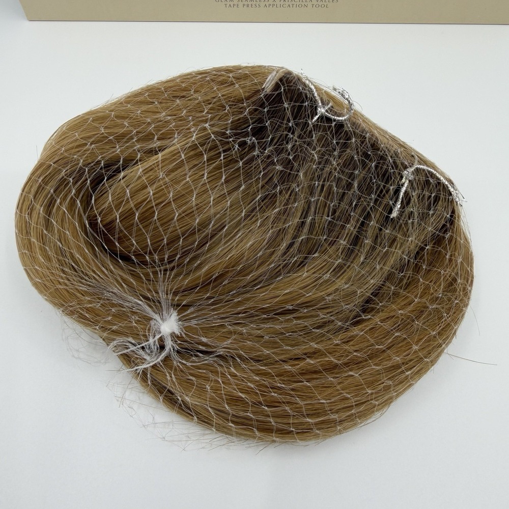 Glam Seamless x Valles Tape In Hair Extension 25" #8 Dark Blonde Rooted NEW Remy - Picture 3 of 8